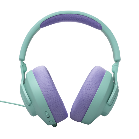 JBL Quantum 100M2 - Cyan - Wired over-ear gaming headset with detachable mic and mute option - Back